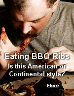 There are two styles of eating accepted in North America: American and Continental/European. Ok, three, counting barbeque ribs.